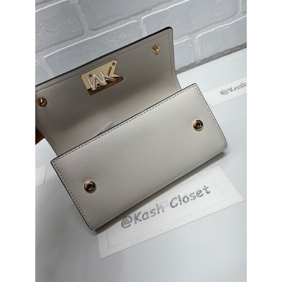 Michael Kors wallet mimi large flap bifold credit card phone wallet optic white - Picture 3 of 9